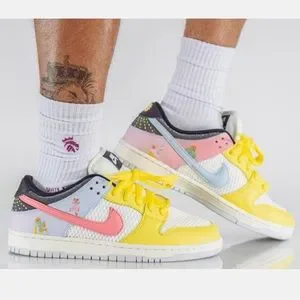 Nike SB Dunk Low Be True Colorway Multi-Color/Pink Gaze-Sail Schipani DX5933 900 Nike SB Dunk Low Be True Xavier Schipani Pink Gaze DX5933  main image 4
